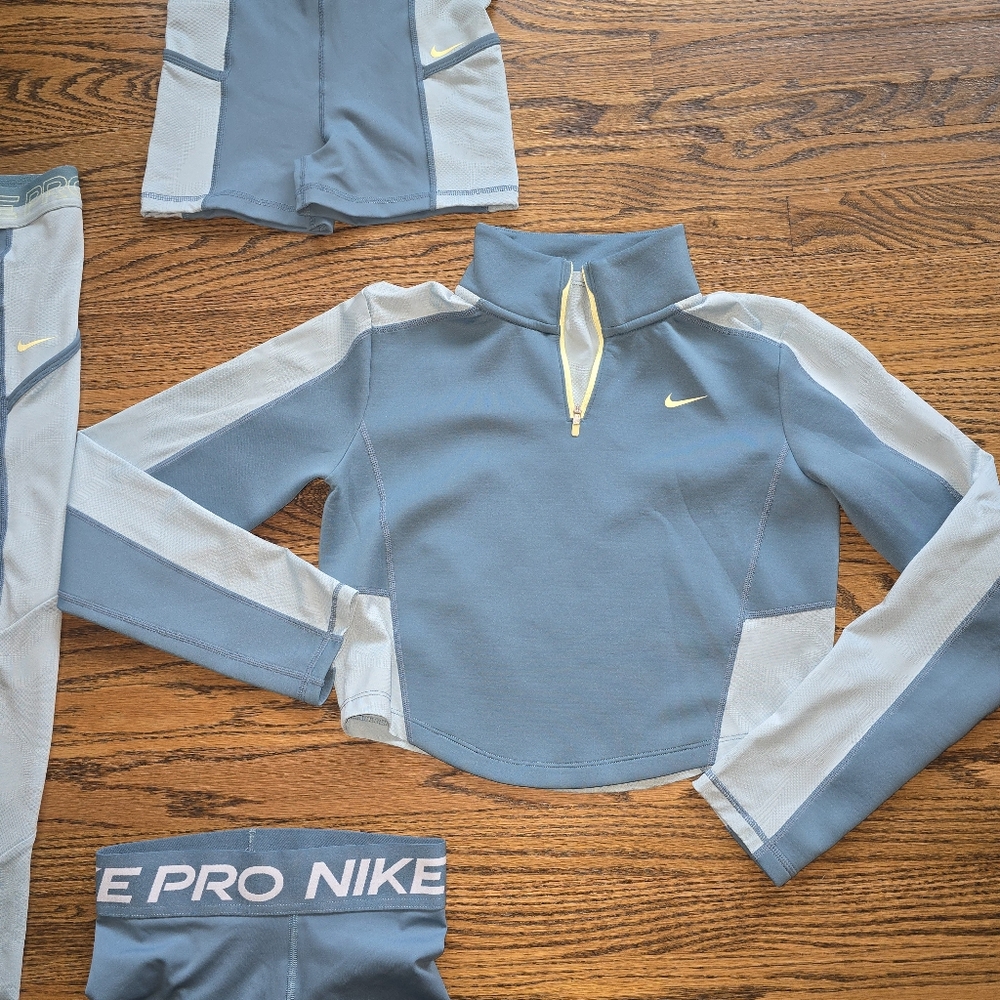 Nike Womens Teal & Yellow Matching Set Size XS - Picture 2 of 6